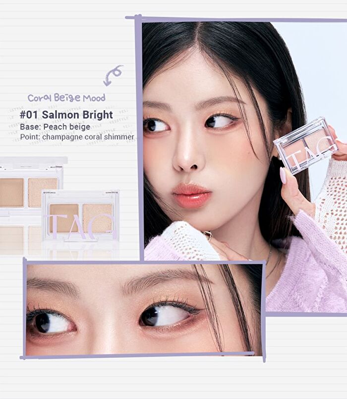 too cool for school TAG Gleam On Eye Palette - 7 Types - #04 Rose Muhly