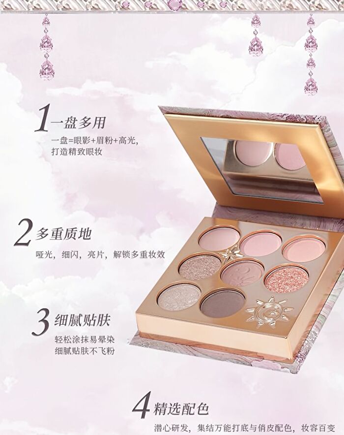 Colorrose Eternal Dream Series 8-Color Eyeshadow Palette - 3 Types - CR1076 Eternal Peacock - 6.8g