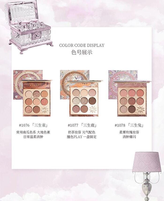 Colorrose Eternal Dream Series 8-Color Eyeshadow Palette - 3 Types - CR1076 Eternal Peacock - 6.8g
