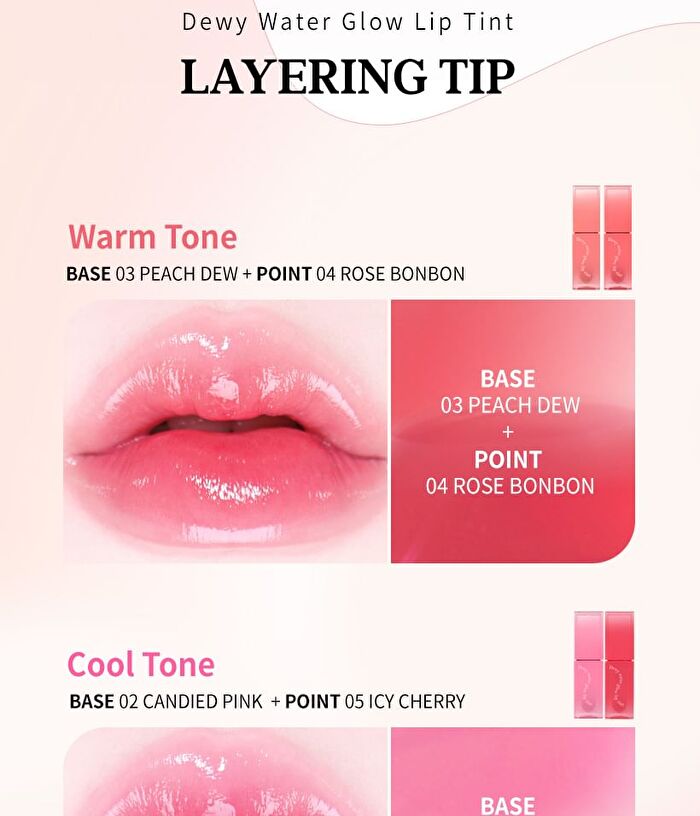 Mqny Dewy Water Glow Lip Tint - 9 Colors - #09 Peanut Peach