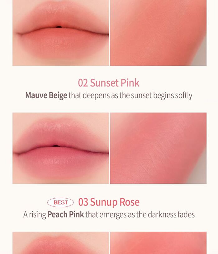 Mqny Dewy Water Blur Tint - 6 Colors - #03 Sunup Rose