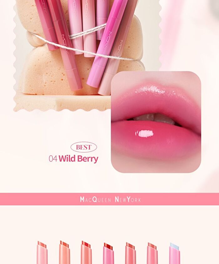 Mqny Taper Candle Melting Balm - 7 Colors - #05 Orchard Red