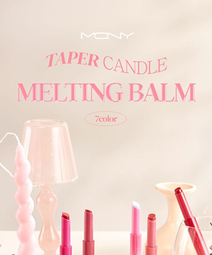 Mqny Taper Candle Melting Balm - 7 Colors - #07 Pink Ocean