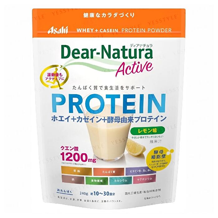 Dear-Natura Active Whey + Casein Protein Powder - Lemon Flavor - 240g