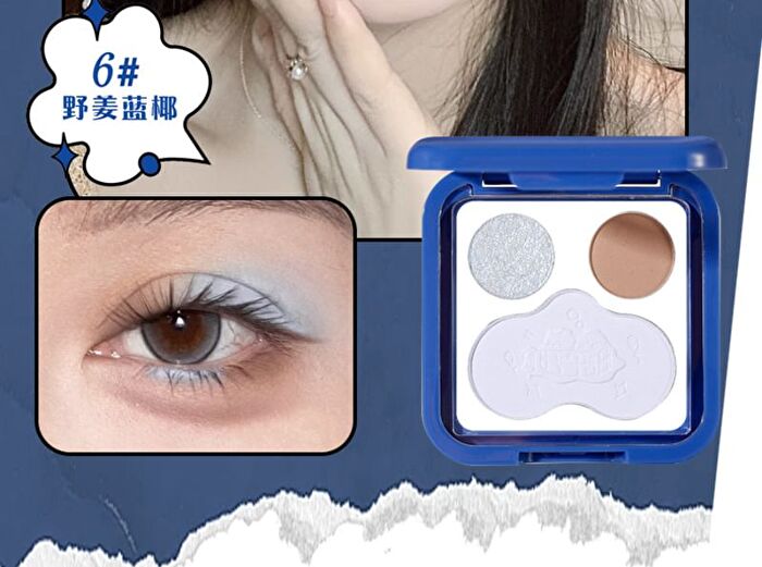 A Flip Eye Shadow Blush Palette - - #6 Blue Coconut