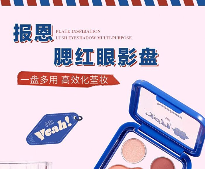 A Flip Eye Shadow Blush Palette - - #6 Blue Coconut