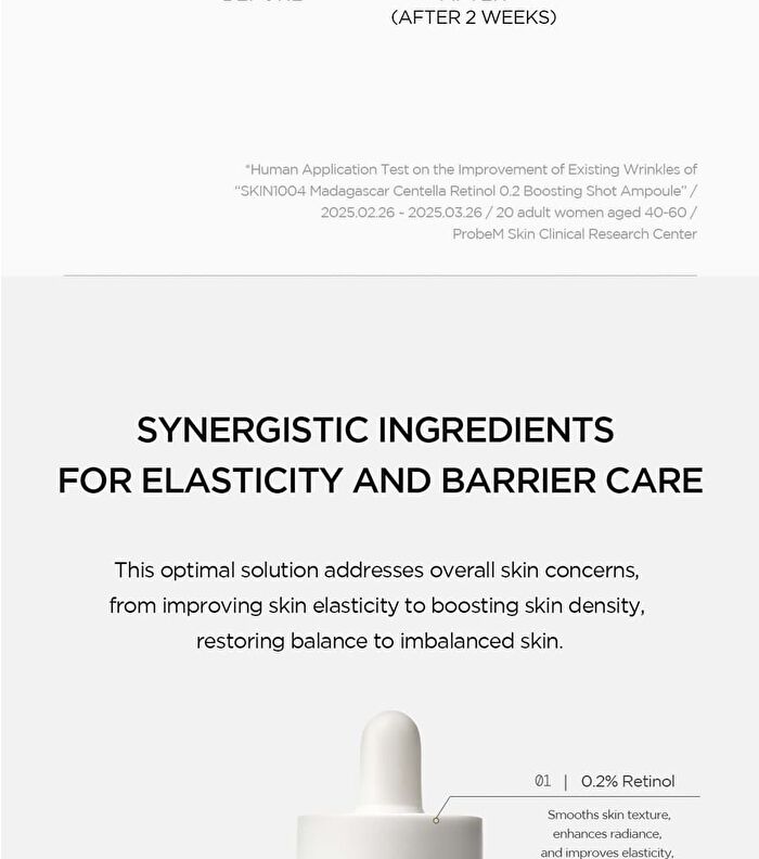 SKIN1004 Madagascar Centella Retinol 0.2 Boosting Shot Ampoule - 30ml
