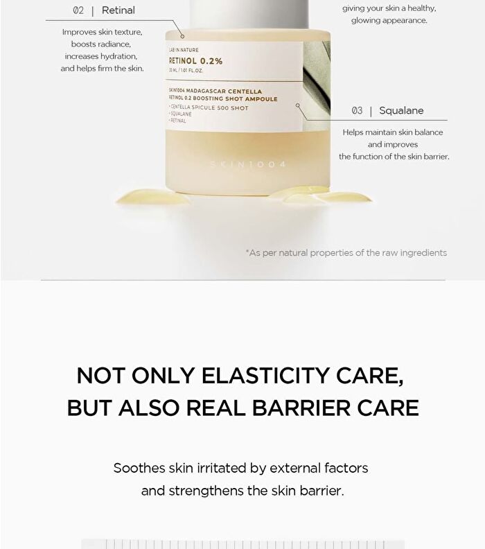 SKIN1004 Madagascar Centella Retinol 0.2 Boosting Shot Ampoule - 30ml