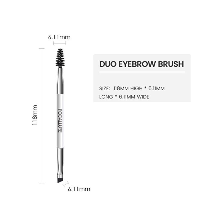 Focallure Duo Eyebrow Brush - #Duo Eyebrow Brush - 1pcs