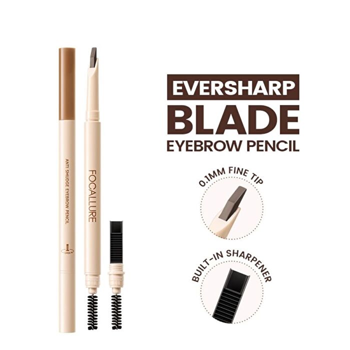 Anti Smudge Eyebrow Pencil - 3 Colors - #BR01 Coffee Brown - 0.2g
