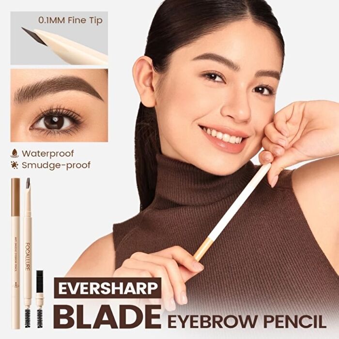 Focallure Anti Smudge Eyebrow Pencil - 3 Colors - #BR02 Grey Brown  - 0.2g