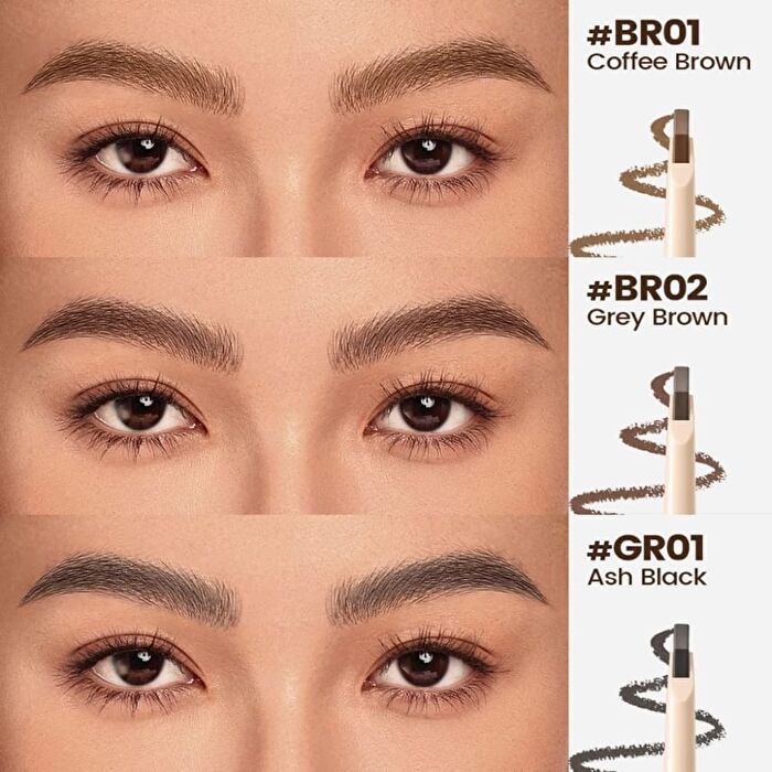 Focallure Anti Smudge Eyebrow Pencil - 3 Colors - #BR02 Grey Brown  - 0.2g