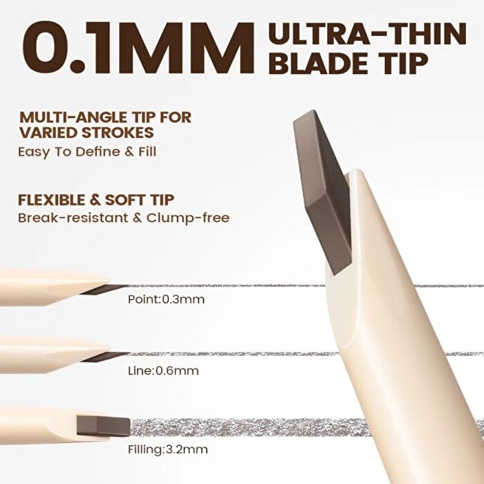 Focallure Anti Smudge Eyebrow Pencil - 3 Colors - #BR02 Grey Brown  - 0.2g