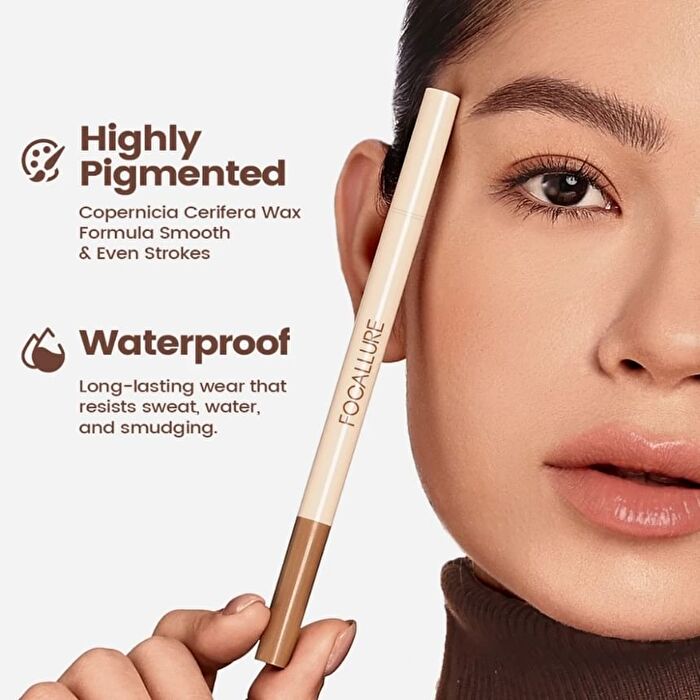 Focallure Anti Smudge Eyebrow Pencil - 3 Colors - #BR02 Grey Brown  - 0.2g