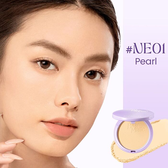 Focallure Blur Matte Pressed Powder - 4 Colors - #NE01 Pearl - 8.5g