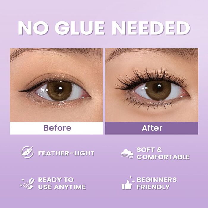 Focallure Glue-Free False Eyelash - CE04 - #CE04 6D-Curling - 30 Clusters