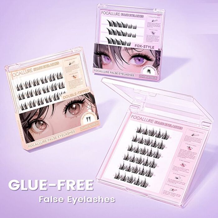 Focallure Glue-Free False Eyelash - CE04 - #CE04 6D-Curling - 30 Clusters
