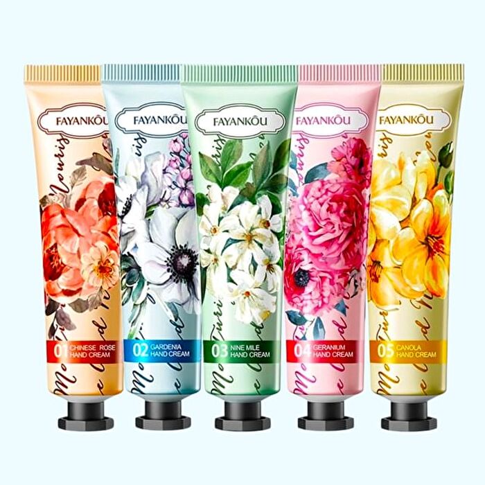 Fayankou Moisturize Smooth Flower Hand Cream - 5 Types - #Chinese ros