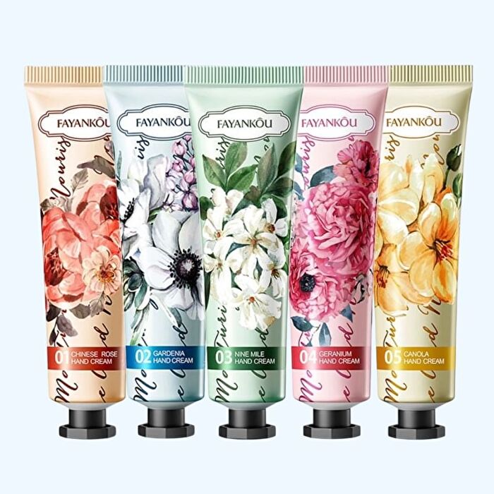 Fayankou Moisturize Smooth Flower Hand Cream - 5 Types - #Gardenia