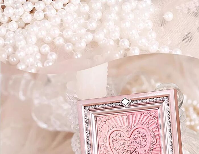 Cheerflor Brilliant Secret Series Two-Tone Frame Blush Palette - 2 Types - CFR963 Moonlight Rose - 6.5g