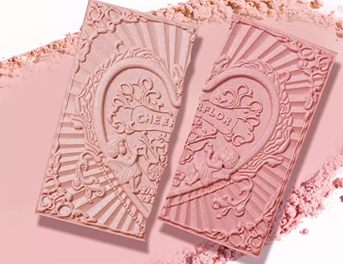 Cheerflor Brilliant Secret Series Two-Tone Frame Blush Palette - 2 Types - CFR963 Moonlight Rose - 6.5g