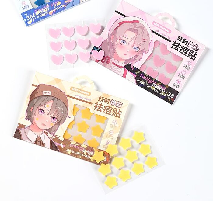 Yaozhi Pure Radiance Acne Pimple Patch - 3 Types - Twilight Pink (36pcs)