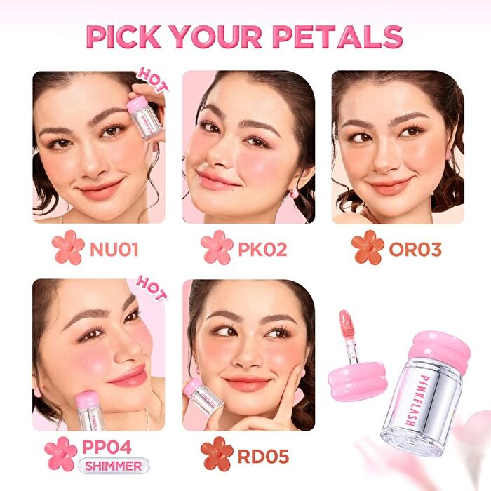 Pinkflash Multi-Use Petal Blush - 5 Colors - #NU01 Coral Petal - 2.3g