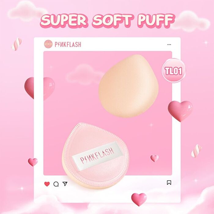 Pinkflash Marshmallow Teardrop Puff - #TL01 Teardrop Puff - 1pcs