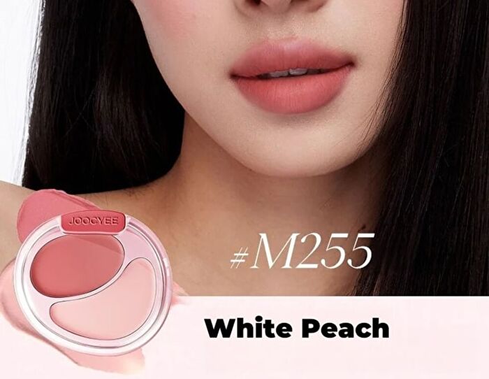 Matt Cream Blush Duo - 3 Colors - #M255 White Peach - 7g