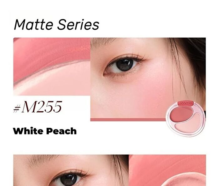 Joocyee Matt Cream Blush Duo - 3 Colors - #M256 Sweet Apricot - 7g