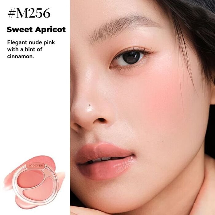 Joocyee Matt Cream Blush Duo - 3 Colors - #M256 Sweet Apricot - 7g