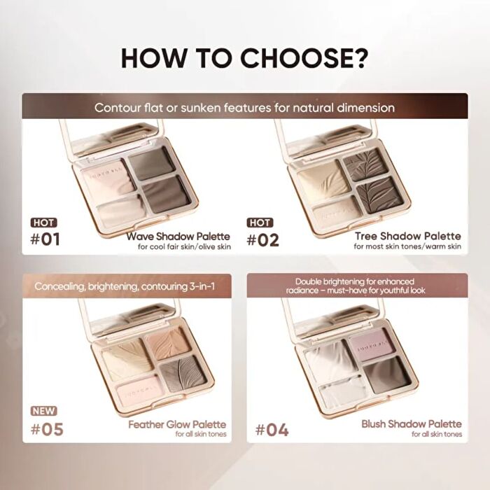 2 IN 1 Highlighter Contour Palette - 05 - #05 Feather Glow - 9g