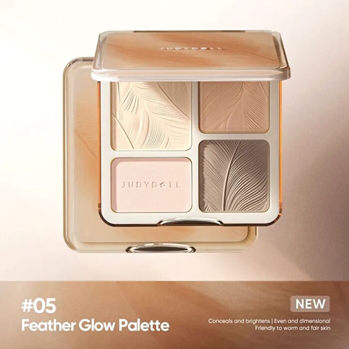 2 IN 1 Highlighter Contour Palette - 05 - #05 Feather Glow - 9g