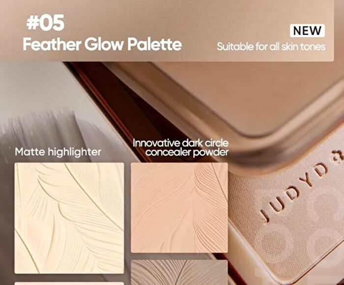 2 IN 1 Highlighter Contour Palette - 05 - #05 Feather Glow - 9g