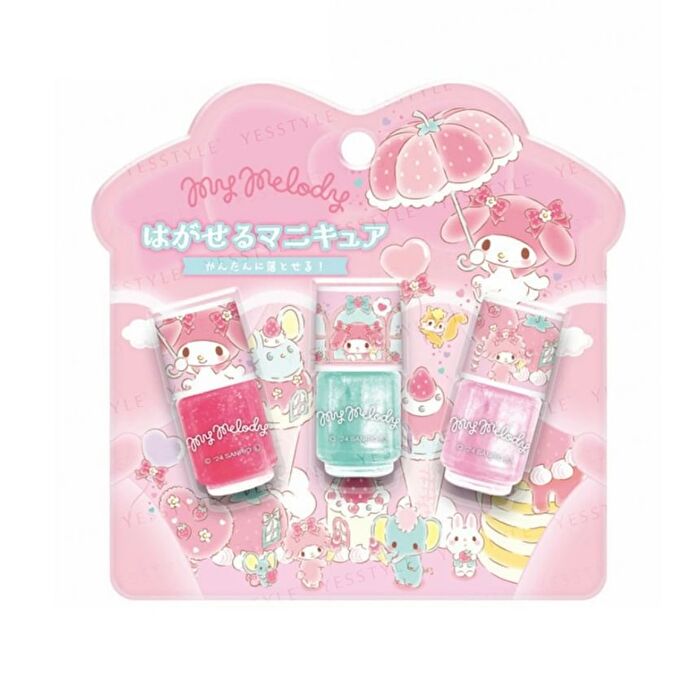 Sanrio My Melody Peelable Nail Polish Set - 3 pcs