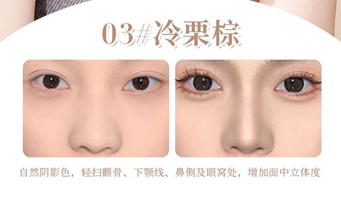 White Light Moonshine Contouring Palette - 3 Colors - #03 Cold Chestnut Brown