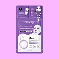Bioaqua 3 Step Hyaluronic Acid High Moisturizing Nourishing Mask - #Hyaluronic Acid