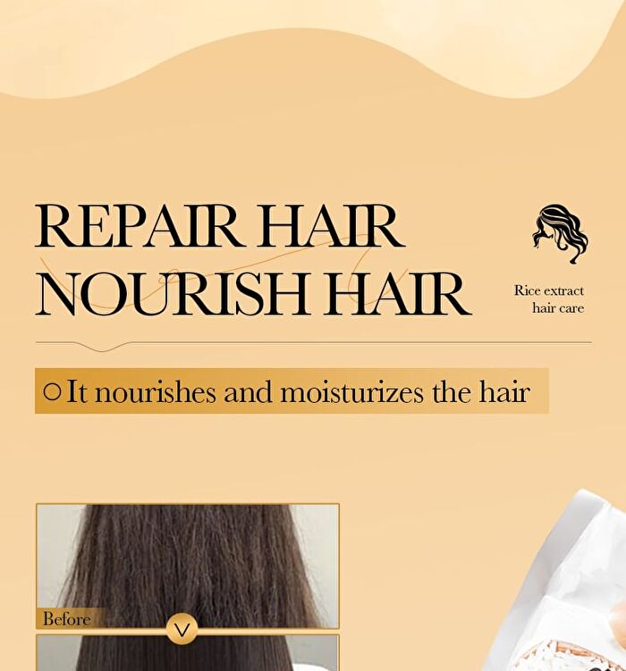 Bioaqua Rice Raw Pulp Hair Mask - #Hair Mask - 400g