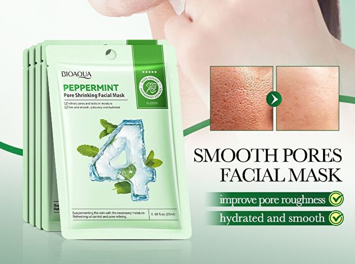 Bioaqua Peppermint Pore Shrinking Facial Mask - #Peppermint
