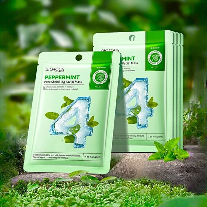 Bioaqua Peppermint Pore Shrinking Facial Mask - #Peppermint