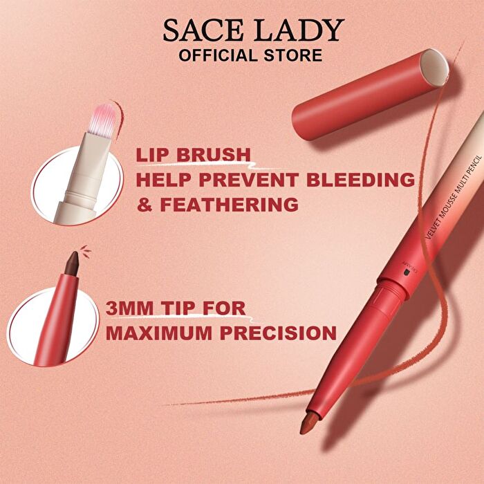 Velvet Mousse Multi Lip Liner - 2 Colors - 01# Nude Entrance - 0.2g