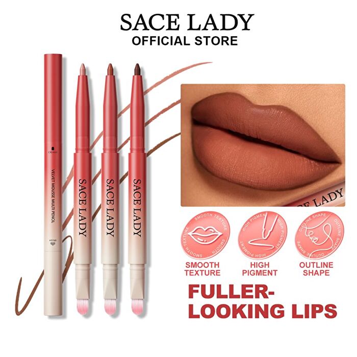 Velvet Mousse Multi Lip Liner - 2 Colors - 02# Cinnamon State 0.2g