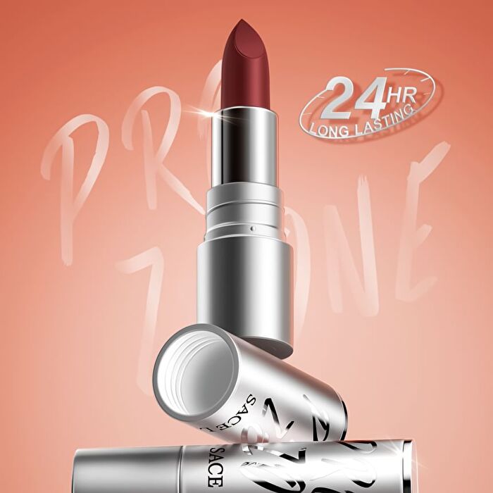 Pro Zone 24H Lasting Matte Lipstick - 8 Colors - 08# Ruby - 3.6g