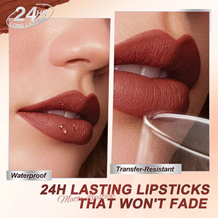 Pro Zone 24H Lasting Matte Lipstick - 8 Colors - 08# Ruby - 3.6g