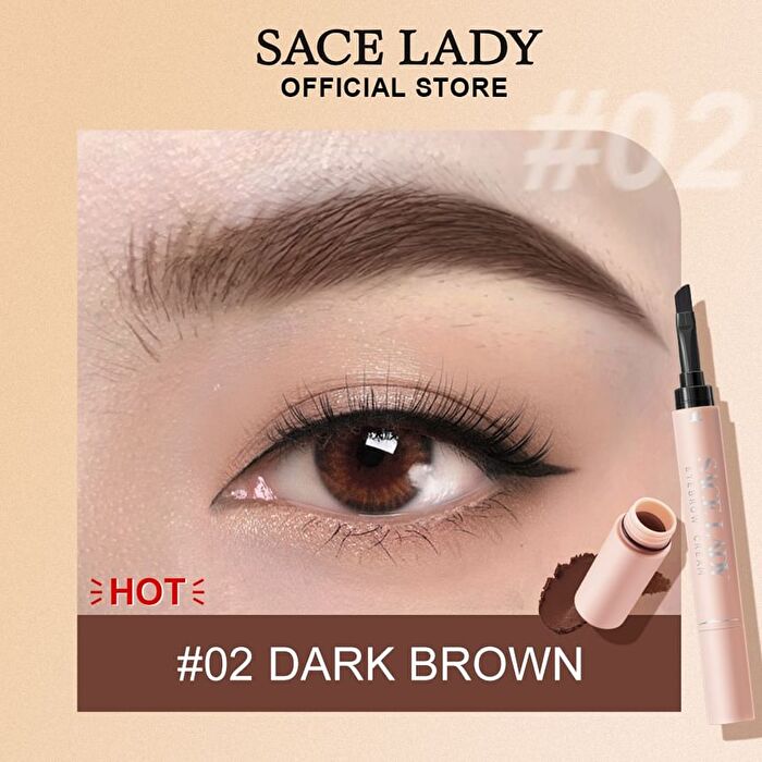 Lasting Waterproof Tinted Eyebrow Cream - 3 Colors - 02# Dark Brown - 1.5g