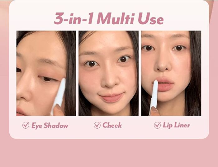 I\'m Meme I\'m Stick Shadow Matte - 3 Colors - #02 Heart Rosy
