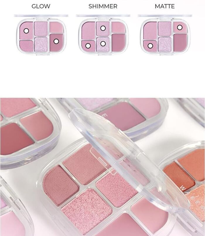 Wakemake Soft Sheer Multi Palette - 9 Types - #09 Rosy Pink