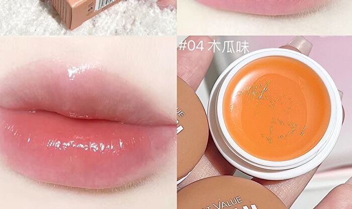 Macaron Moisturizing Lip Balm - 4 Flavors - 04# Papaya - 4.3g