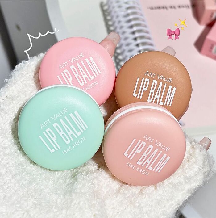 Macaron Moisturizing Lip Balm - 4 Flavors - 04# Papaya - 4.3g