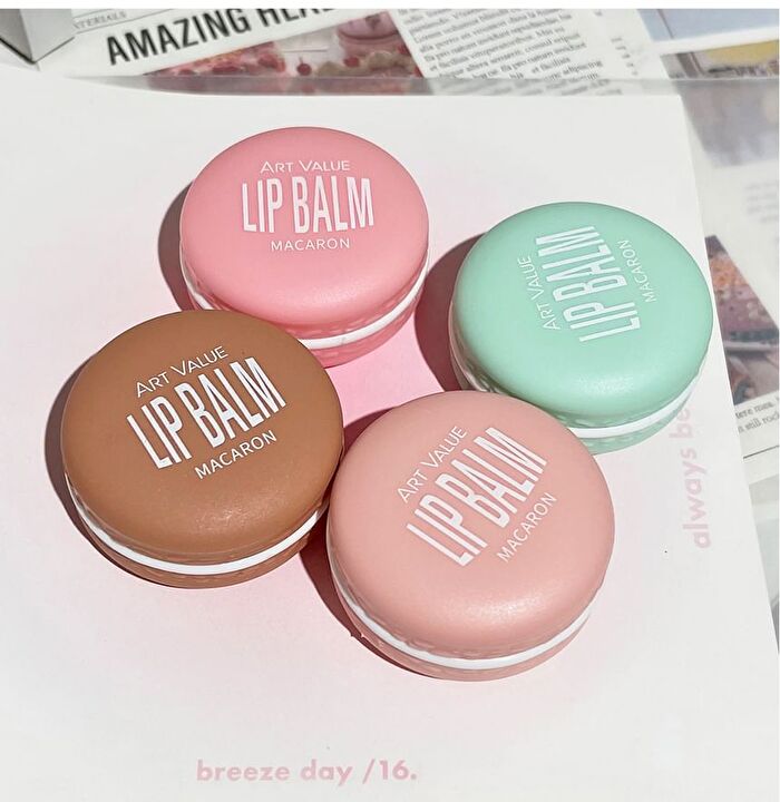 Macaron Moisturizing Lip Balm - 4 Flavors - 04# Papaya - 4.3g